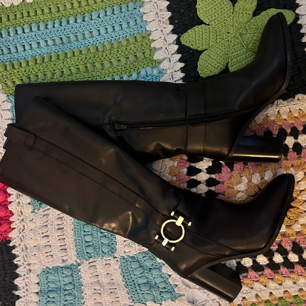 Napoleoni Black Knee-High Boots - Picture 3 of 4